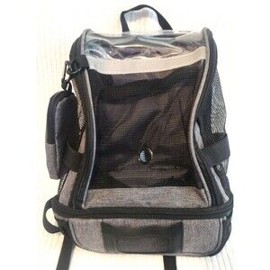 Pet Carrier Backpack Adjustable Shoulders Bag Breathable Mesh with Keychain bag